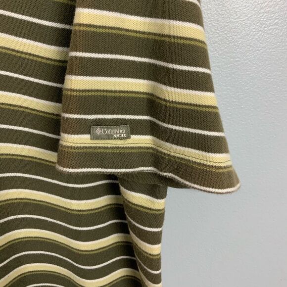 Columbia Yellow Striped Polo Shirt Size Large - Picture 3 of 4